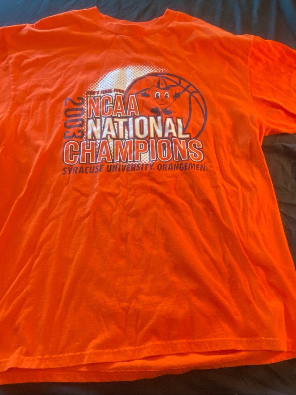 Vintage 2003 Syracuse Orangemen NCAA National Champions Orange T-Shirt Men XL